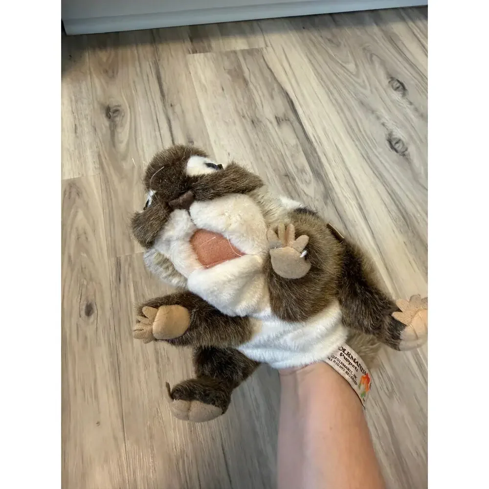 Folkmanis Puppets Eastern Chipmunk Hand Puppet Full Body Plush Forest Animal